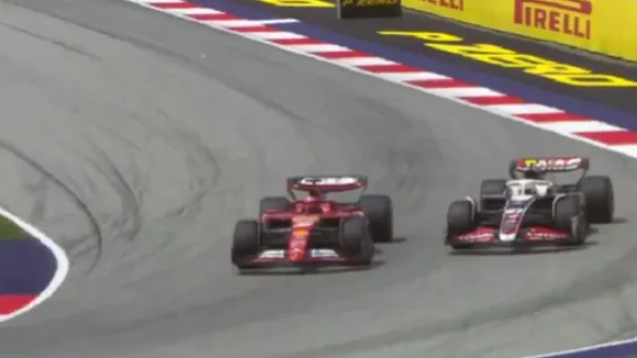 WATCH: Frustrating wheel to wheel fight between Charles Leclerc and Nico Hulkenberg during FP1