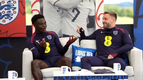 Bukayo Saka and Luke Shaw (Source: X)