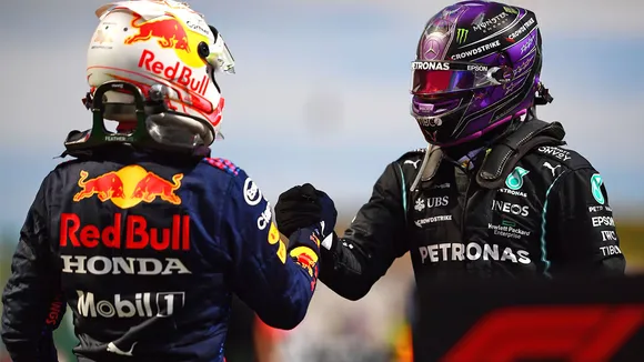 Lewis Hamilton and Max Verstappen