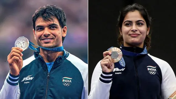 Neeraj Chopra and Manu Bhaker 