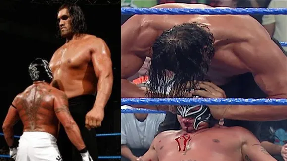 WATCH: The Great Khali crushing Rey Mysterio's skull on WWE Smackdown goes viral