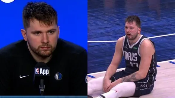 WATCH: Luka Doncic gets frustrated over sixth foul during Game 3 of NBA Finals against Boston Celtics