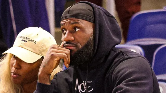 WATCH: LeBron James comes to see his son Bronny James play at the NBA draft combine