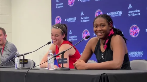 WATCH: Caitlin Clark and Aliyah Boston's sweet interaction regarding WNBA playoffs