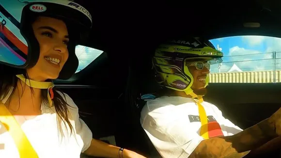 WATCH: Supermodel Kendall Jenner's 'Buttler' moment during hot lap with Lewis Hamilton in Miami