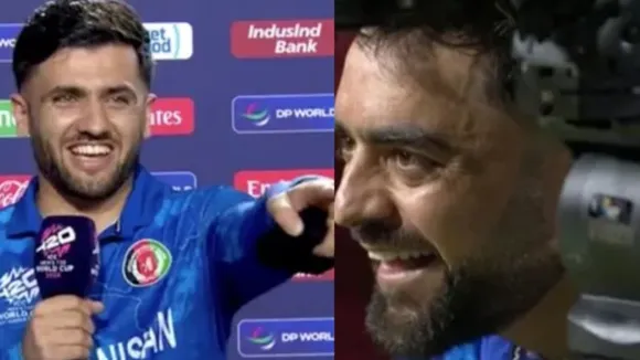 WATCH: Rashid Khan's antics prompt Fazalhaq Farooqi's ‘Shut Up’ during amusing post-match interview in T20 World Cup 2024