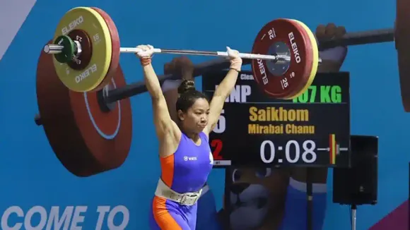 Short: Mirabai Chanu qualifies for the Paris Olympics 2024 after finishing third in the women’s 49kg Group B event