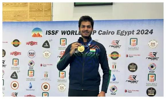 Divyansh Singh Panwar wins 10m air rifle gold with a World Record score of 253.7 at the ISSF World Cup in Cairo
