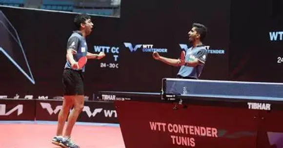 G Sathiyan, Harmeet Desai win men's doubles title at WTT Contender Tunis