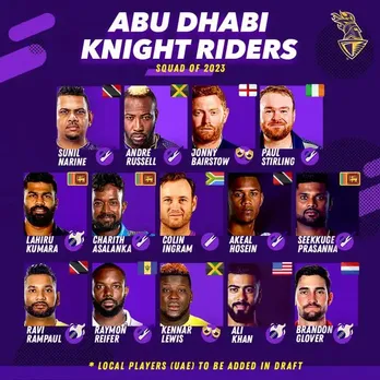 Abu Dhabi T20: A sneak peak into Abu Dhabi Knight Riders' squad