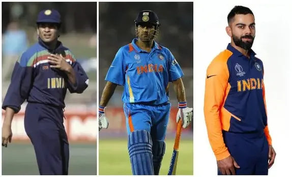 India's World Cup jerseys since 1992