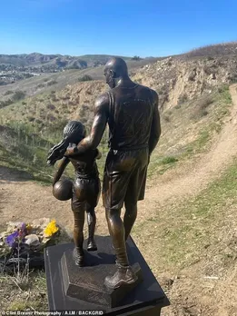 Kobe Bryant and Daughter Gianna's Statue Placed at Crash Site on Death Anniversary