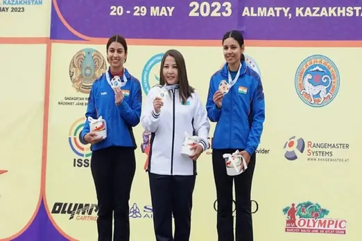 ISSF World Cup Shotgun: Indian shooters Ganemat Sekhon and Darshna Rathore clinched historic silver-bronze