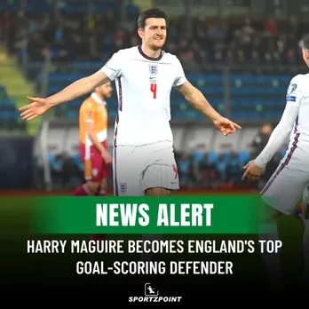 Harry Maguire becomes England's top goal-scoring defender