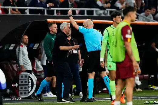 Europa League final referee Antony Taylor confronted by fans at Budapest Airport