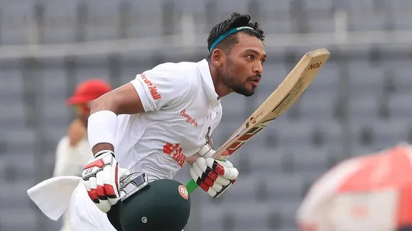Najmul Hossain Shanto scored consecutive tons as Bangladesh extended their lead to 450