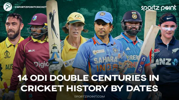 14 Double centuries in ODI cricket history by date