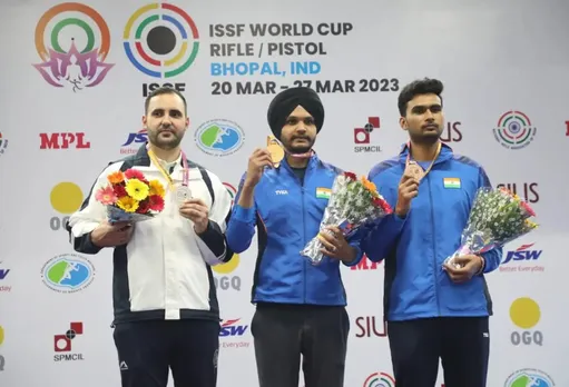 Sarabjot sizzles in a golden start for India at Bhopal Shooting World Cup