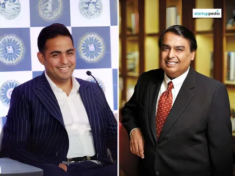 Akash Ambani & Mukesh Ambani 