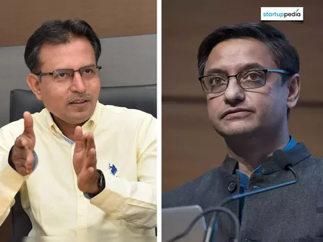 Kotak CEO Nilesh Shah (left) And Economist Sanjeev Sanyal (right)