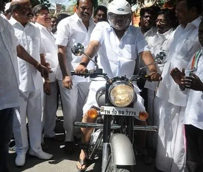 Vasan Rides On Party Cadre's Bike