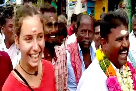 மாமாவுக்கு ஓட்டு போடுங்க... ஊராட்சி மன்றத் தலைவர் தேர்தலில் பிரசாரம் செய்த பிரான்ஸ் பெண்!