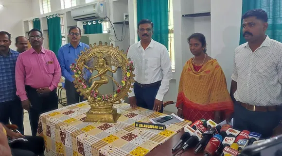 பல லட்சம் மதிப்புள்ள நடராஜர் சிலை மீட்பு; இருவரிடம் போலீசார் விசாரணை