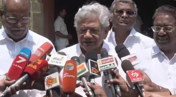 Sitaram Yechury meets CM MK Stalin, CPM, ஸ்டாலினை சந்தித்த சீதாராம் யெச்சூரி, மார்க்சிஸ்ட் கம்யூனிஸ்ட் கட்சி, எதிர்க்கட்சிகள் ஒன்றிணைய சீதாராம் யெச்சூரி அழைப்பு , Sitaram Yechury, CM MK Stalin, Sitaram Yechury call to uniti of opposition against BJP