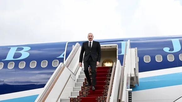 Azerbaijani President Ilham Aliyev Arrives in Moscow for Working Visit with Putin