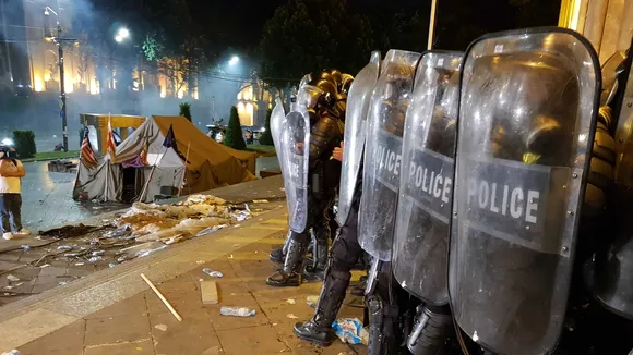 Tbilisi Protest Turns Violent: Clashes Between Police and Demonstrators