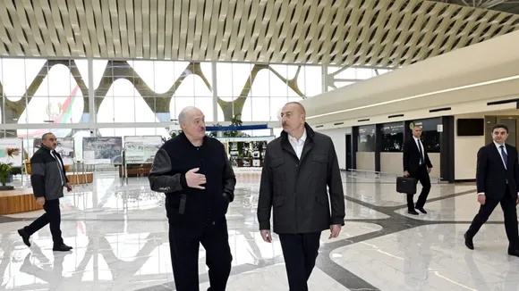 Lukashenko and Aliyev Discuss Rebuilding Efforts in Fuzuli, Azerbaijan