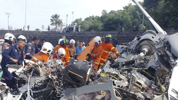 Malaysian Firefighter Dies in Helicopter Crash During Navy Training Exercise