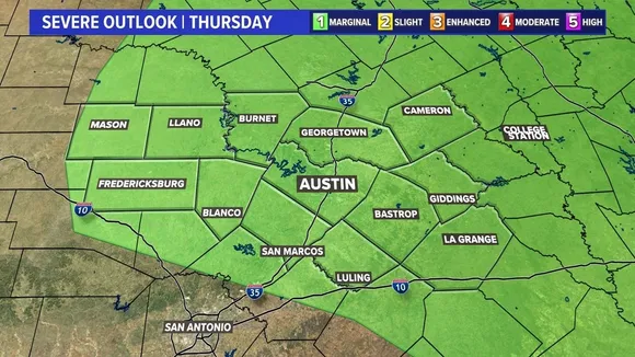 Scattered Thunderstorms to Give Way to Warm Weekend in Central Texas