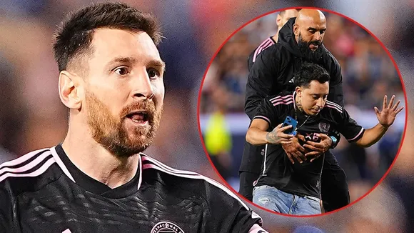 Messi's Bodyguard Tackles Pitch Invader During Inter Miami's 3-2 Win Over Sporting KC