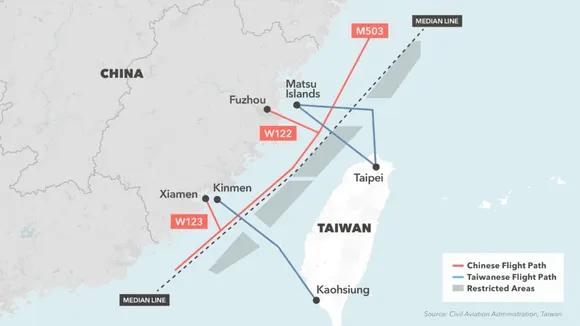 Chinese Military Aircraft Breach Taiwan Strait Median Line