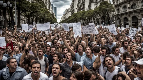 Massive Protests in Argentina as Economic Activity Contracts for Fourth Straight Month