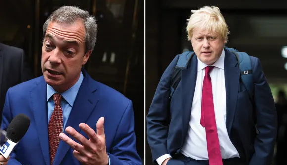 Boris Johnson Blames Nigel Farage for Tory Collapse