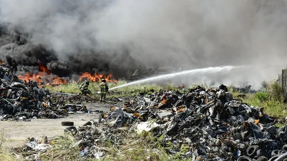 Guam Fire Department Battles Massive Blaze in Harmon Amid Red Flag Warning