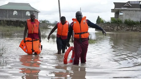 Kenya Red Cross Helicopter Rescues Child Swept Away by Flood in Machakos County