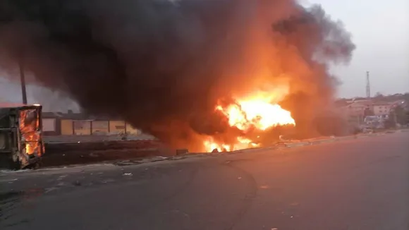 Five Dead, Over 70 Vehicles Burnt in Tanker Explosion on East-West Road in Rivers State, Nigeria
