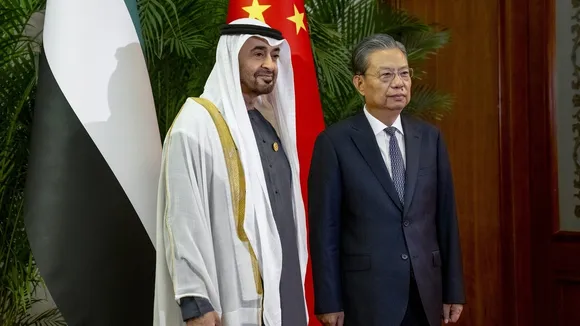 Chinese Top Legislator Zhao Leji Meets UAE President Sheikh Mohamed bin Zayed Al Nahyan in Beijing