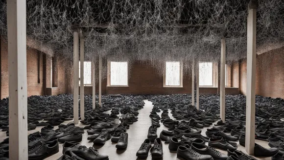Chiharu Shiota's Haunting Installation Opens at Former Nazi Death Camp