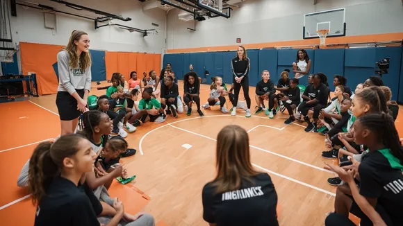 Sabrina Ionescu Attends LA Boys and Girls Club Gym Renovation, Discusses WNBA Growth