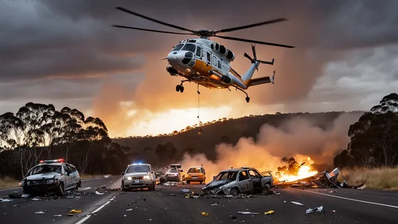 RAC Rescue Helicopter Responds to Crash on Major Highway