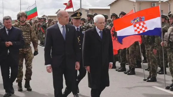 Italian President Mattarella Visits NATO Troops in Bulgaria