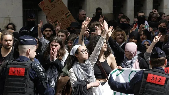 Violent Clash at Sorbonne as Pro-Palestine Protesters Confront French Police