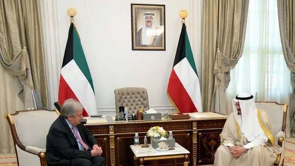 Kuwait PM-Designate Meets UN Chief to Discuss Cooperation and Global Peace