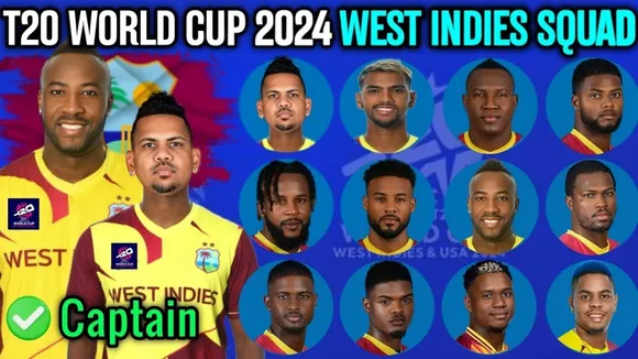 Cricket West Indies Unveils 15-Man T20World CupSquad With Record 5 Guyanese Players