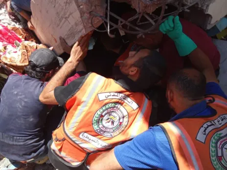 Two Children Trapped Under Rubble After Deadly Gaza City Strike