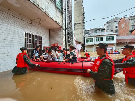 China Mobilizes Relief Efforts Amid Severe Flooding In Hunan Province
